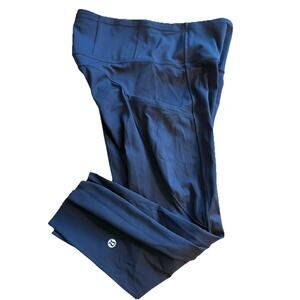 Lululemon Fast Free Crop II 19" Nulux Black Legging 6 Phone Pocket Intergalactic
